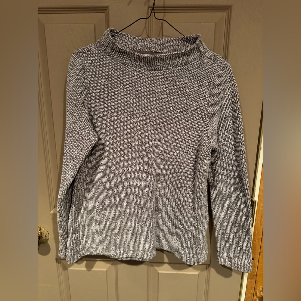LOFT Heathered Gray Turtleneck Sweater